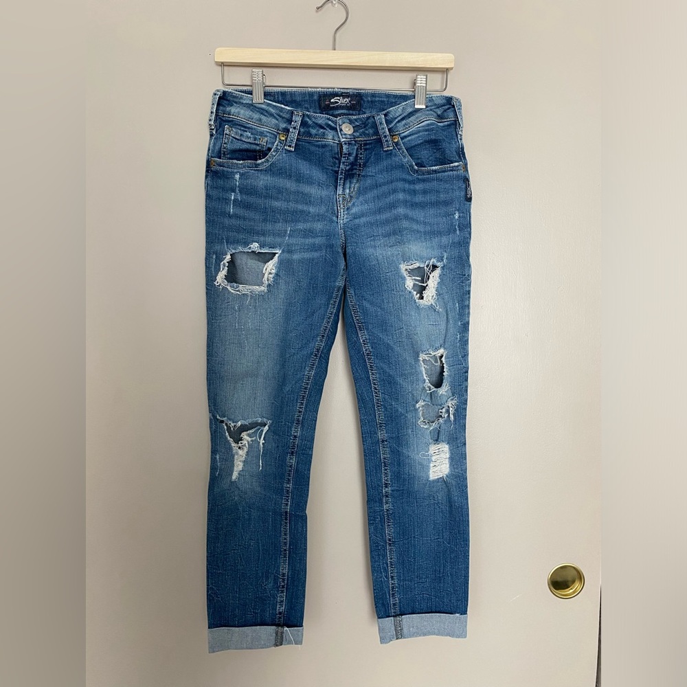 silver jeans. color blue size 26/L26